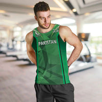 Pakistan Cricket Custom Men Tank Top The Green Shirts with Sporty Pattern - Wonder Print Shop