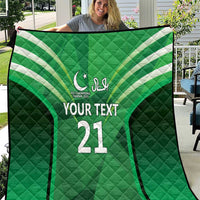 Pakistan Cricket Custom Quilt The Green Shirts with Sporty Pattern - Wonder Print Shop