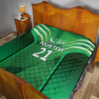 Pakistan Cricket Custom Quilt The Green Shirts with Sporty Pattern - Wonder Print Shop