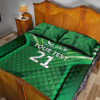 Pakistan Cricket Custom Quilt Bed Set The Green Shirts with Sporty Pattern - Wonder Print Shop