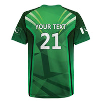 Pakistan Cricket Custom Rugby Jersey The Green Shirts with Sporty Pattern - Wonder Print Shop