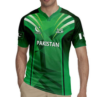 Pakistan Cricket Custom Rugby Jersey The Green Shirts with Sporty Pattern - Wonder Print Shop