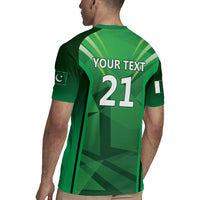 Pakistan Cricket Custom Rugby Jersey The Green Shirts with Sporty Pattern - Wonder Print Shop