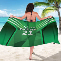 Pakistan Cricket Custom Sarong The Green Shirts with Sporty Pattern - Wonder Print Shop