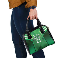 Pakistan Cricket Custom Shoulder Handbag The Green Shirts with Sporty Pattern