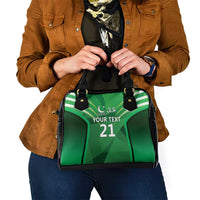 Pakistan Cricket Custom Shoulder Handbag The Green Shirts with Sporty Pattern