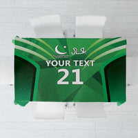 Pakistan Cricket Custom Tablecloth The Green Shirts with Sporty Pattern - Wonder Print Shop