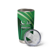 Pakistan Cricket Custom Tumbler Cup The Green Shirts with Sporty Pattern - Wonder Print Shop