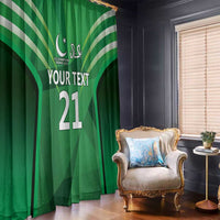 Pakistan Cricket Custom Window Curtain The Green Shirts with Sporty Pattern - Wonder Print Shop