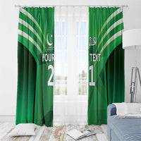 Pakistan Cricket Custom Window Curtain The Green Shirts with Sporty Pattern - Wonder Print Shop