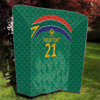 South Africa Cricket Custom Quilt Proteas Green - Wonder Print Shop