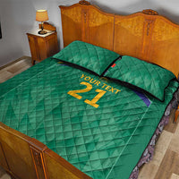South Africa Cricket Custom Quilt Bed Set Proteas Green - Wonder Print Shop