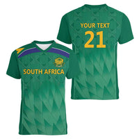 South Africa Cricket Custom Women V-Neck T-Shirt Proteas Green - Wonder Print Shop