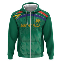 South Africa Cricket Custom Zip Hoodie Proteas Green - Wonder Print Shop