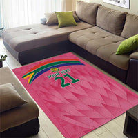 South Africa Cricket Custom Area Rug Proteas Pink LT9 - Wonder Print Shop