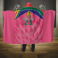 South Africa Cricket Custom Hooded Blanket Proteas Pink