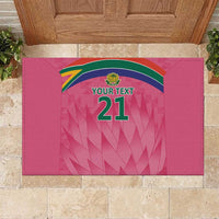 South Africa Cricket Custom Rubber Doormat Proteas Pink - Wonder Print Shop