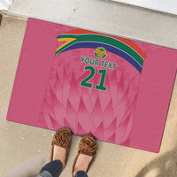 South Africa Cricket Custom Rubber Doormat Proteas Pink - Wonder Print Shop