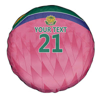 South Africa Cricket Custom Spare Tire Cover Proteas Pink - Wonder Print Shop