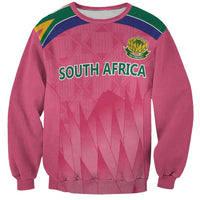 South Africa Cricket Custom Sweatshirt Proteas Pink - Wonder Print Shop