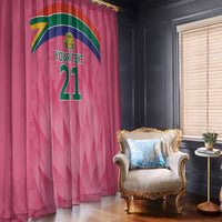 South Africa Cricket Custom Window Curtain Proteas Pink - Wonder Print Shop