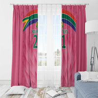 South Africa Cricket Custom Window Curtain Proteas Pink - Wonder Print Shop