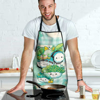 Japanese Kawaii Sushi Apron Green Wagara Palaka This Is How I Roll - Wonder Print Shop