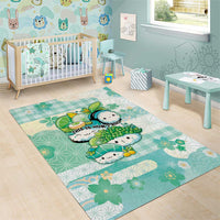 Japanese Kawaii Sushi Area Rug Green Wagara Palaka This Is How I Roll - Wonder Print Shop