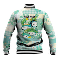 Personalized Japanese Kawaii Sushi Baseball Jacket Green Wagara Palaka This Is How I Roll - Wonder Print Shop