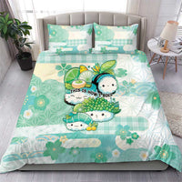 Japanese Kawaii Sushi Bedding Set Green Wagara Palaka This Is How I Roll - Wonder Print Shop