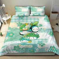 Japanese Kawaii Sushi Bedding Set Green Wagara Palaka This Is How I Roll - Wonder Print Shop