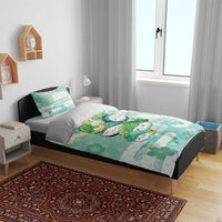 Japanese Kawaii Sushi Bedding Set Green Wagara Palaka This Is How I Roll - Wonder Print Shop