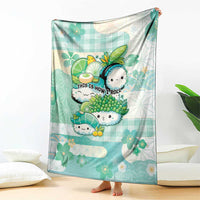 Japanese Kawaii Sushi Blanket Green Wagara Palaka This Is How I Roll - Wonder Print Shop