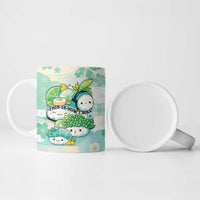 Personalized Japanese Kawaii Sushi Ceramic Mug Green Wagara Palaka This Is How I Roll - Wonder Print Shop