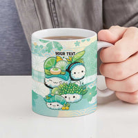 Personalized Japanese Kawaii Sushi Ceramic Mug Green Wagara Palaka This Is How I Roll - Wonder Print Shop