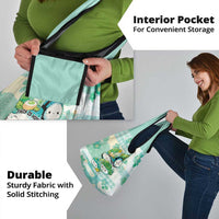 Japanese Kawaii Sushi Grocery Bag Green Wagara Palaka This Is How I Roll - Wonder Print Shop