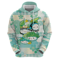 Personalized Japanese Kawaii Sushi Hoodie Green Wagara Palaka This Is How I Roll - Wonder Print Shop