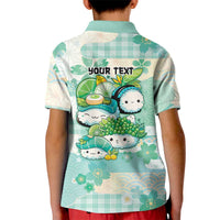 Personalized Japanese Kawaii Sushi Kid Polo Shirt Green Wagara Palaka This Is How I Roll - Wonder Print Shop