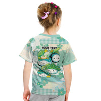 Personalized Japanese Kawaii Sushi Kid T Shirt Green Wagara Palaka This Is How I Roll - Wonder Print Shop