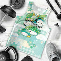 Personalized Japanese Kawaii Sushi Men Tank Top Green Wagara Palaka This Is How I Roll - Wonder Print Shop