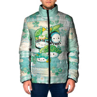 Personalized Japanese Kawaii Sushi Padded Jacket Green Wagara Palaka This Is How I Roll - Wonder Print Shop
