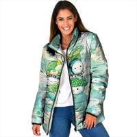 Personalized Japanese Kawaii Sushi Padded Jacket Green Wagara Palaka This Is How I Roll - Wonder Print Shop
