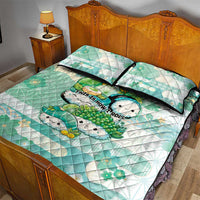 Japanese Kawaii Sushi Quilt Bed Set Green Wagara Palaka This Is How I Roll - Wonder Print Shop