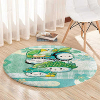 Japanese Kawaii Sushi Round Carpet Green Wagara Palaka This Is How I Roll - Wonder Print Shop