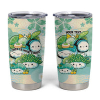 Personalized Japanese Kawaii Sushi Tumbler Cup Green Wagara Palaka This Is How I Roll - Wonder Print Shop