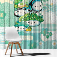 Japanese Kawaii Sushi Window Curtain Green Wagara Palaka This Is How I Roll - Wonder Print Shop