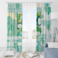 Japanese Kawaii Sushi Window Curtain Green Wagara Palaka This Is How I Roll - Wonder Print Shop