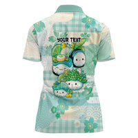 Personalized Japanese Kawaii Sushi Women Polo Shirt Green Wagara Palaka This Is How I Roll - Wonder Print Shop