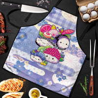 Japanese Kawaii Sushi Apron Blue Wagara Palaka This Is How I Roll - Wonder Print Shop