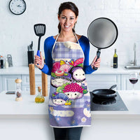 Japanese Kawaii Sushi Apron Blue Wagara Palaka This Is How I Roll - Wonder Print Shop